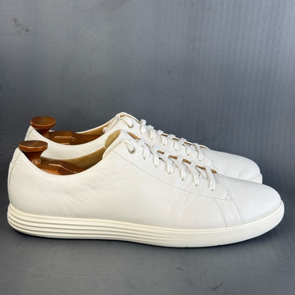 Cole Haan Grand Crosscourt II white leather sneakers shoes men’s size 12